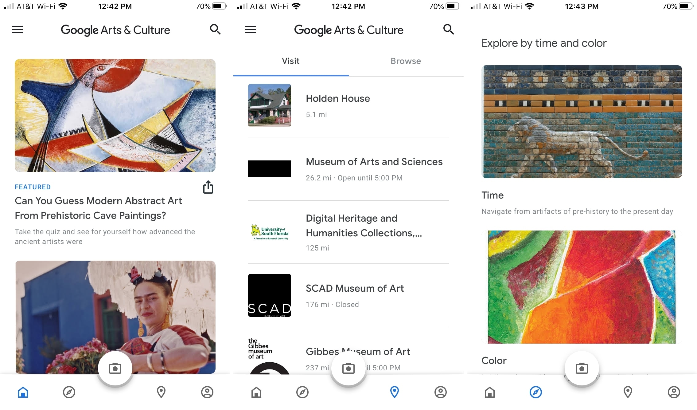 Google Arts and Culture sur iPhone