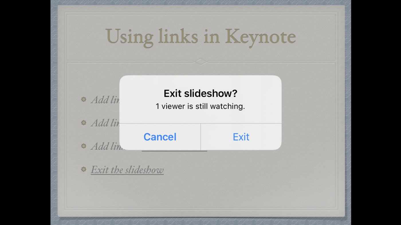 Keynote Live Exit iPhone