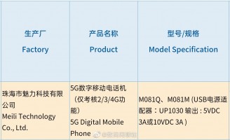 Meizu 17 à 3C: connectivité 5G, charge rapide 30W