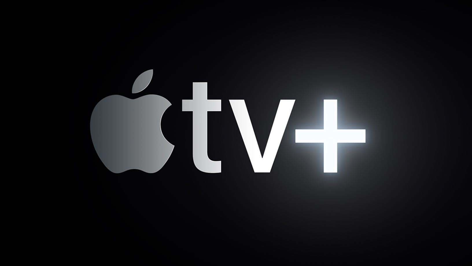 Logo Apple TV+ lumineux sur fond noir