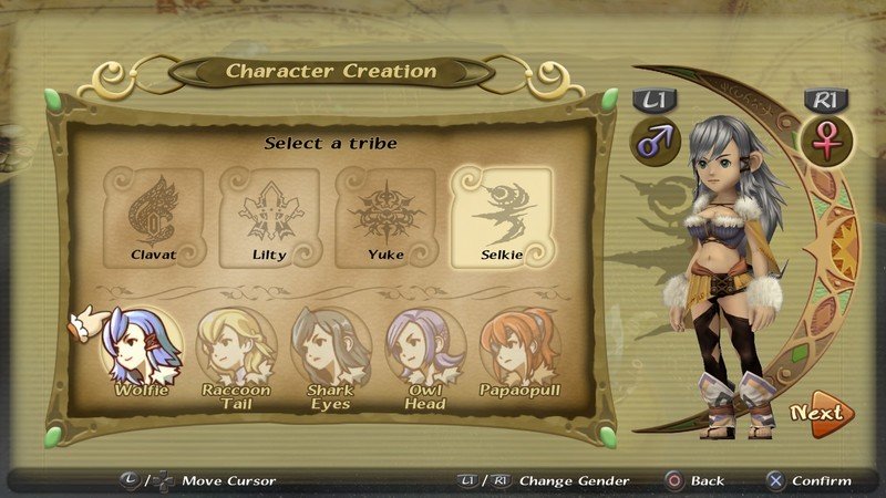 Final Fantasy Crystal Chronicles Remastered Edition Capture d'écran de construction de personnages