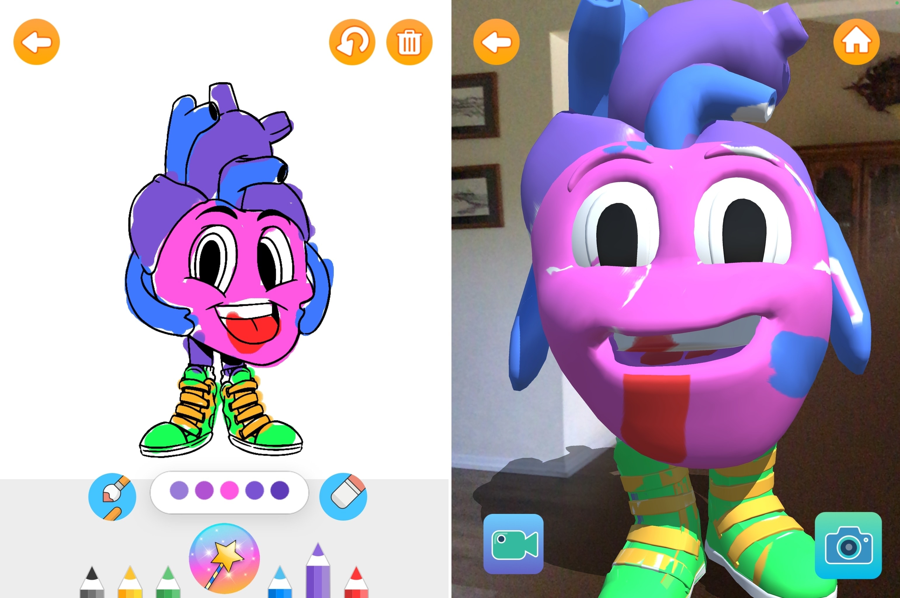 Application Color Quest AR pour les enfants sur iPad