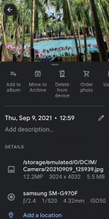 Nouvelles options de modification de la date et de l'heure de l'application Android Google Photos