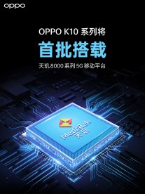 Série Oppo K10 avec Dimensity 8000