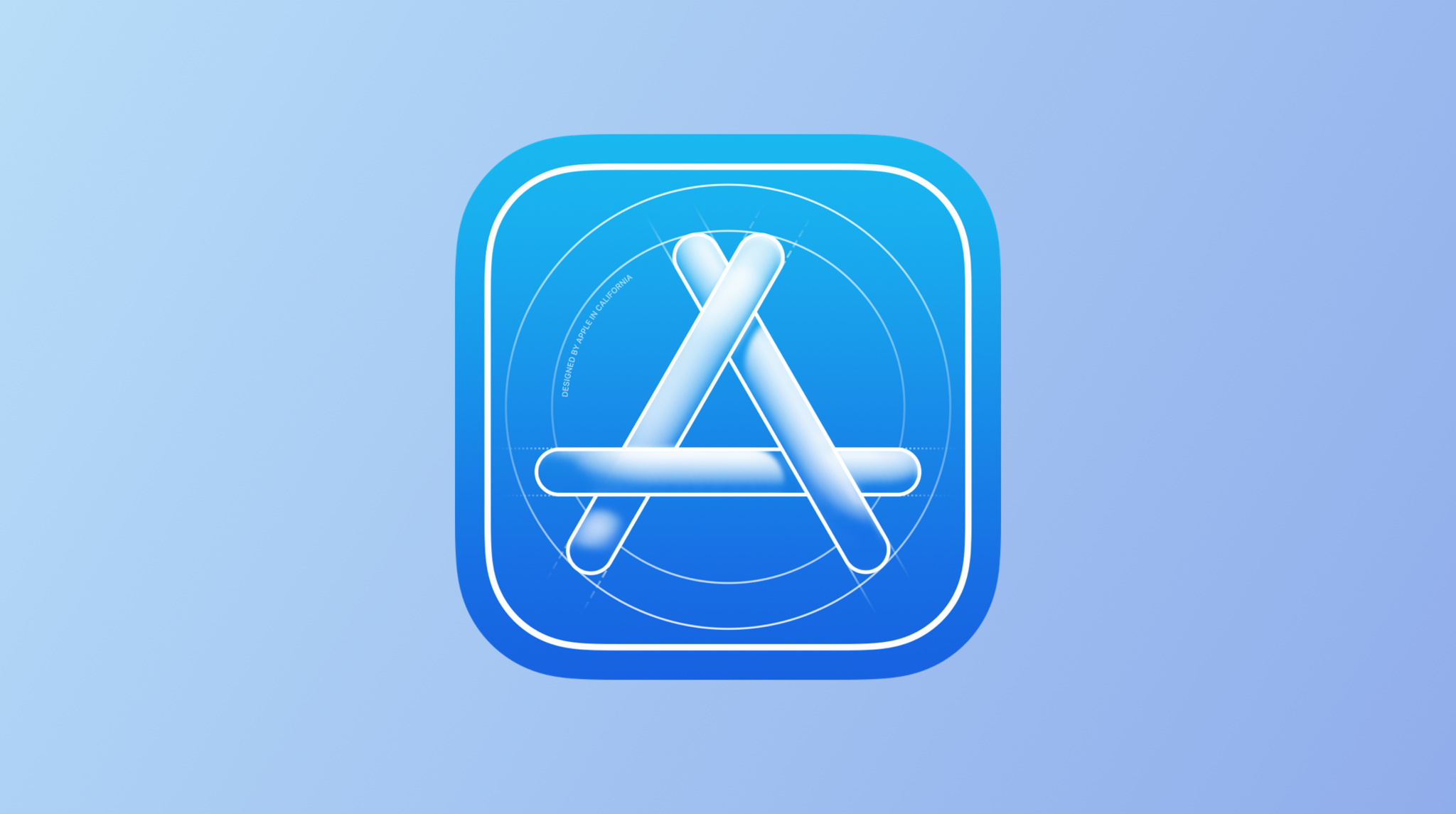 L'icône de l'application Apple Developer s'affiche au centre de cette image en vedette, sur un dégradé bleu clair en arrière-plan
