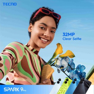 Écran et caméra selfie du Tecno Spark 9 Pro