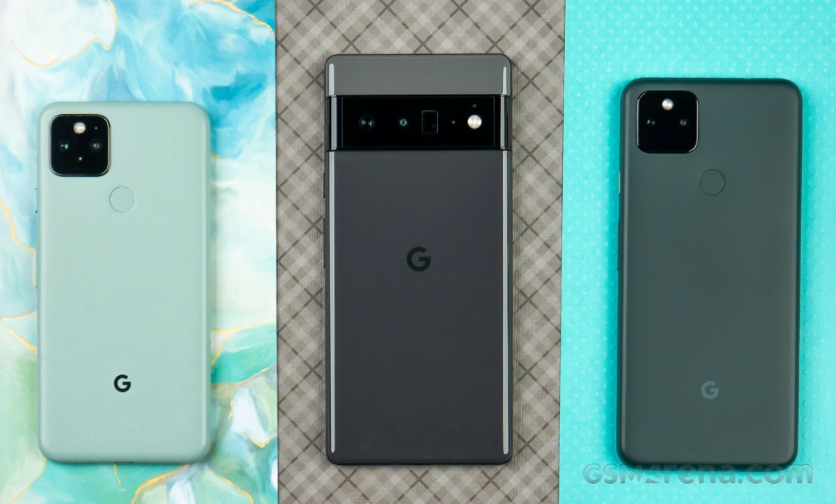 Google Pixel 5, Pixel 6 Pro et Pixel 5a