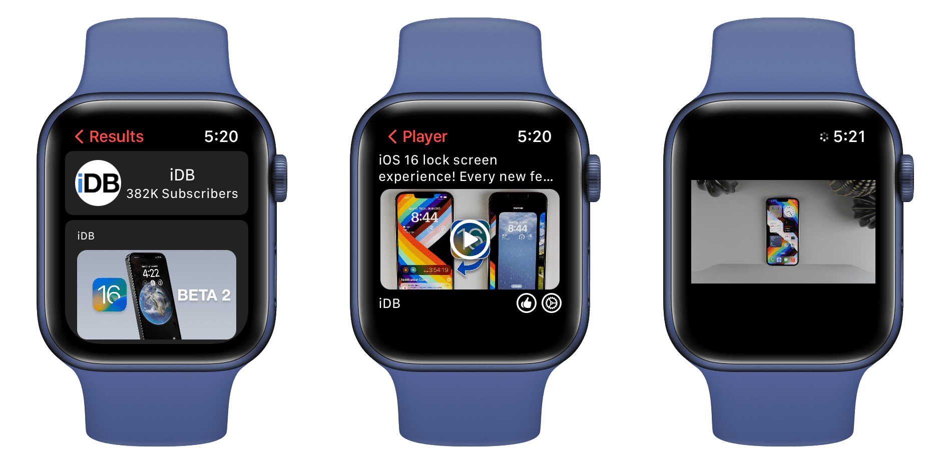 Lecture de la vidéo YouTube souhaitée sur Apple Watch