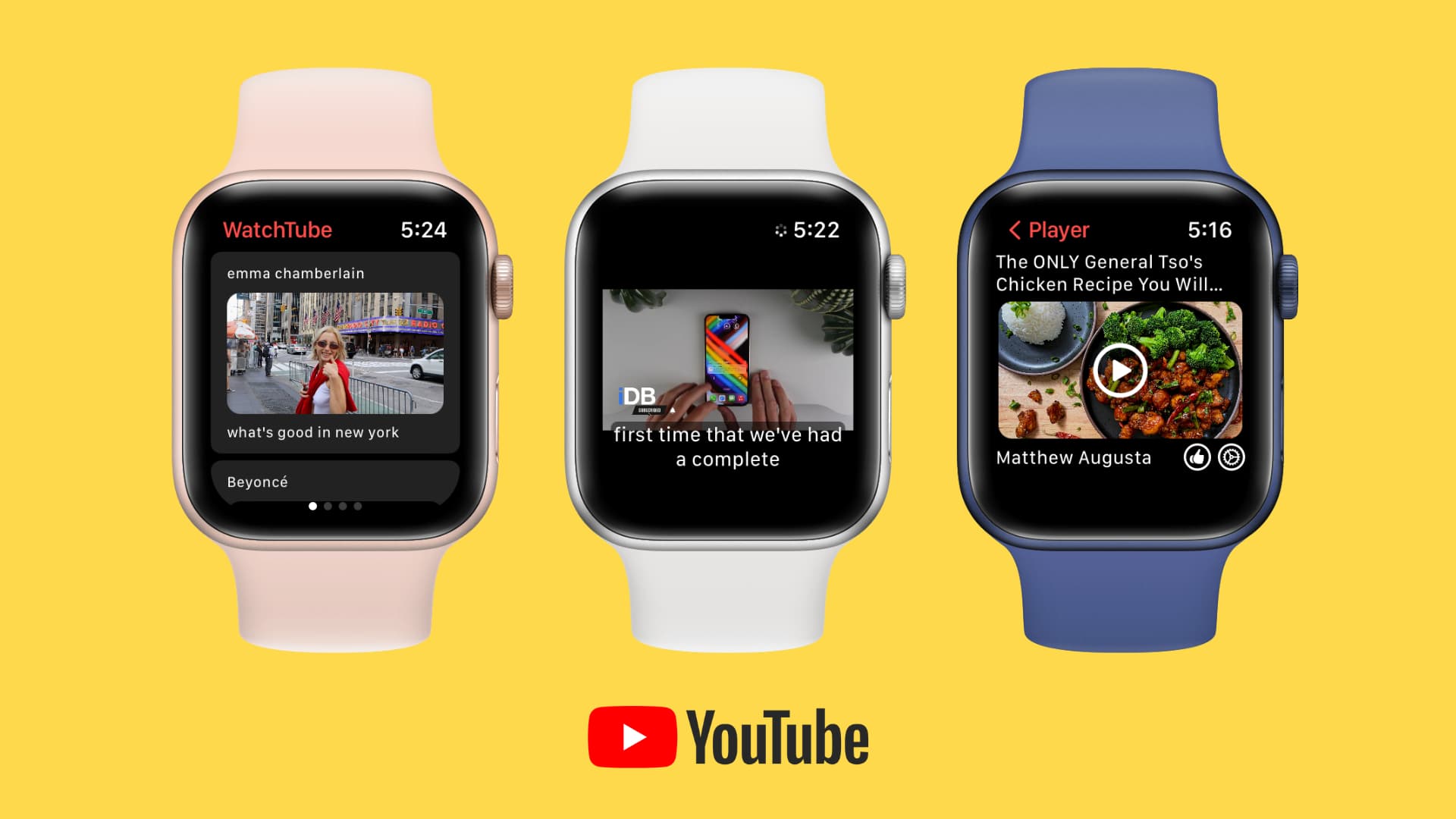 Regarder YouTube sur Apple Watch