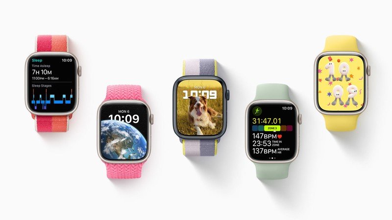 Collage de fonctionnalités Apple Watchos9