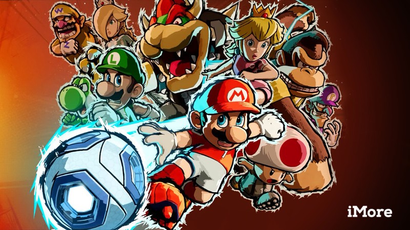 Mario Strikers Battle League Characters Together