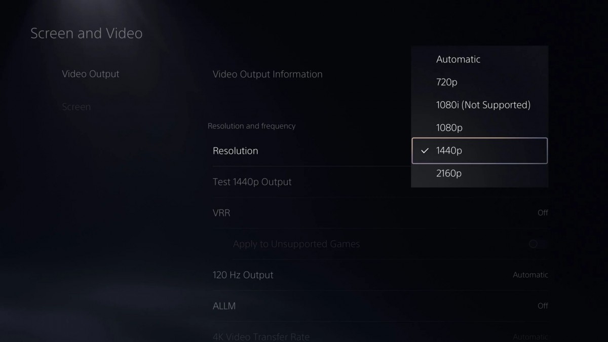 Sony ajoute le support 1440p à la PS5 dans le dernier firmware bêta