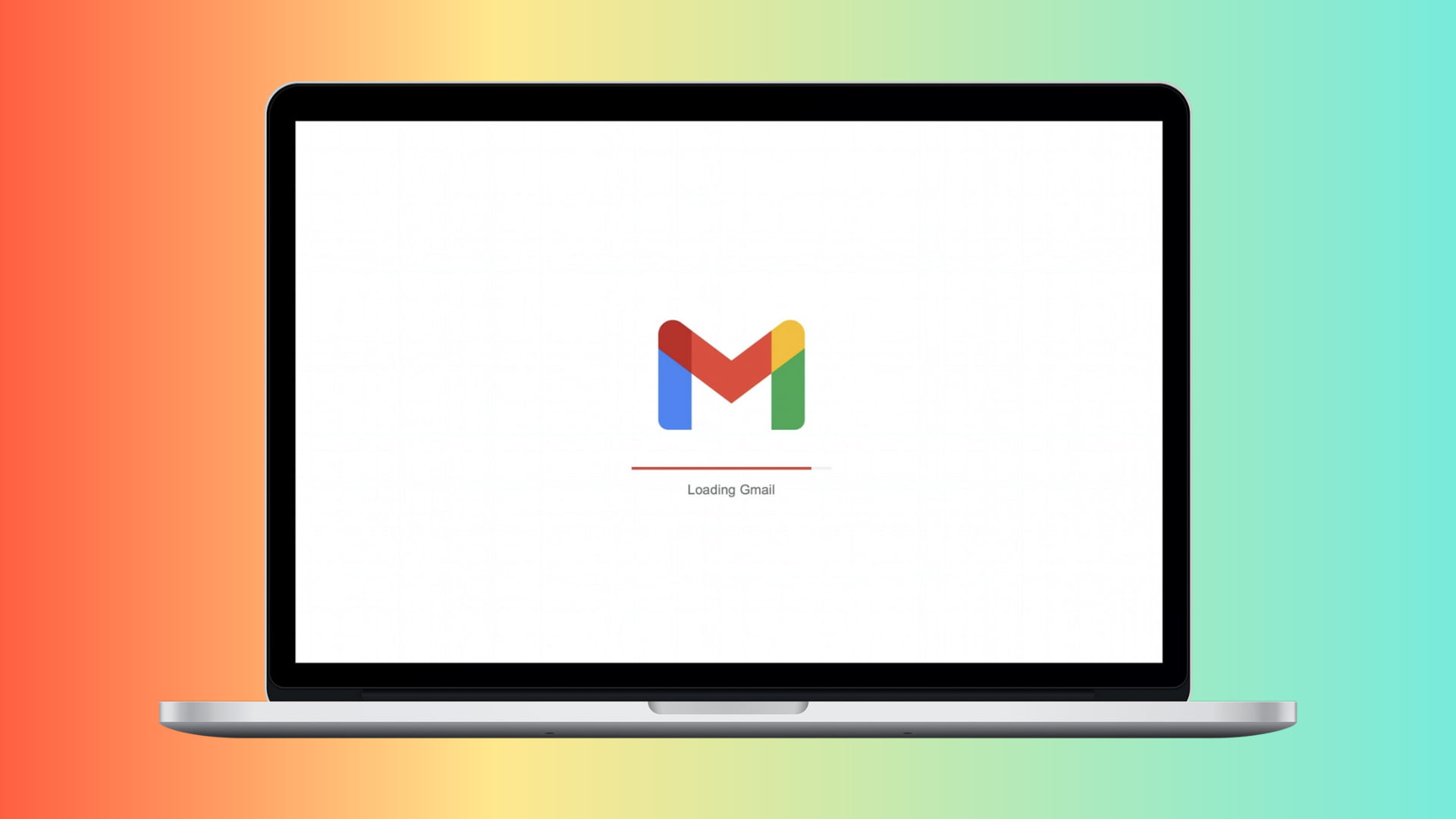 Chargement de Gmail sur l'écran Mac