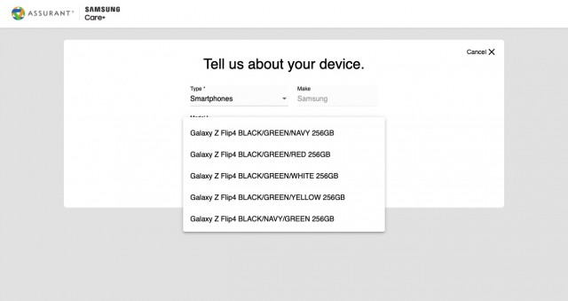 Options de couleur sur mesure pour Samsung Galaxy Z Flip4