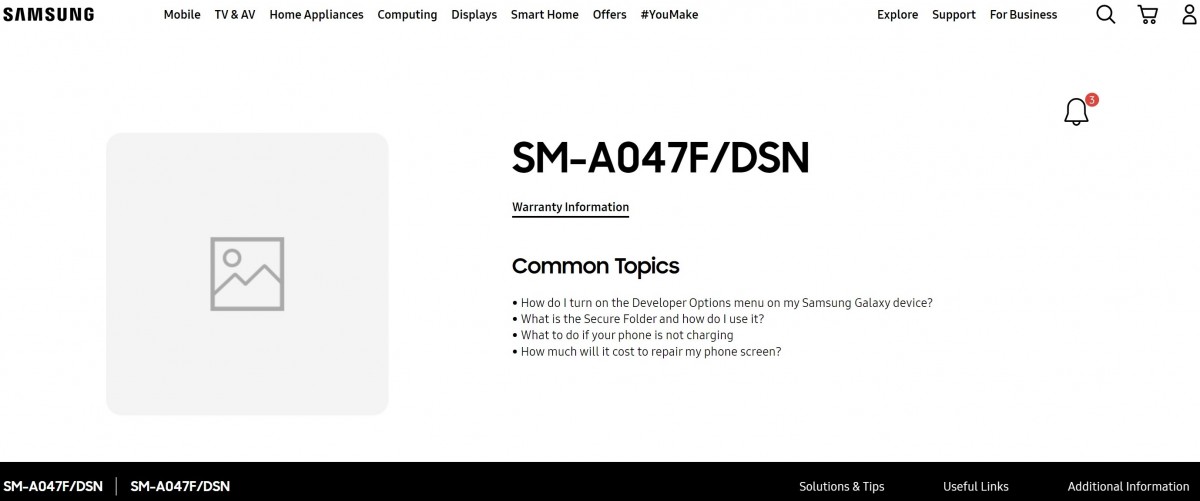 Lancement imminent du Galaxy A04 alors que la page d'assistance est mise en ligne sur le site officiel de Samsung