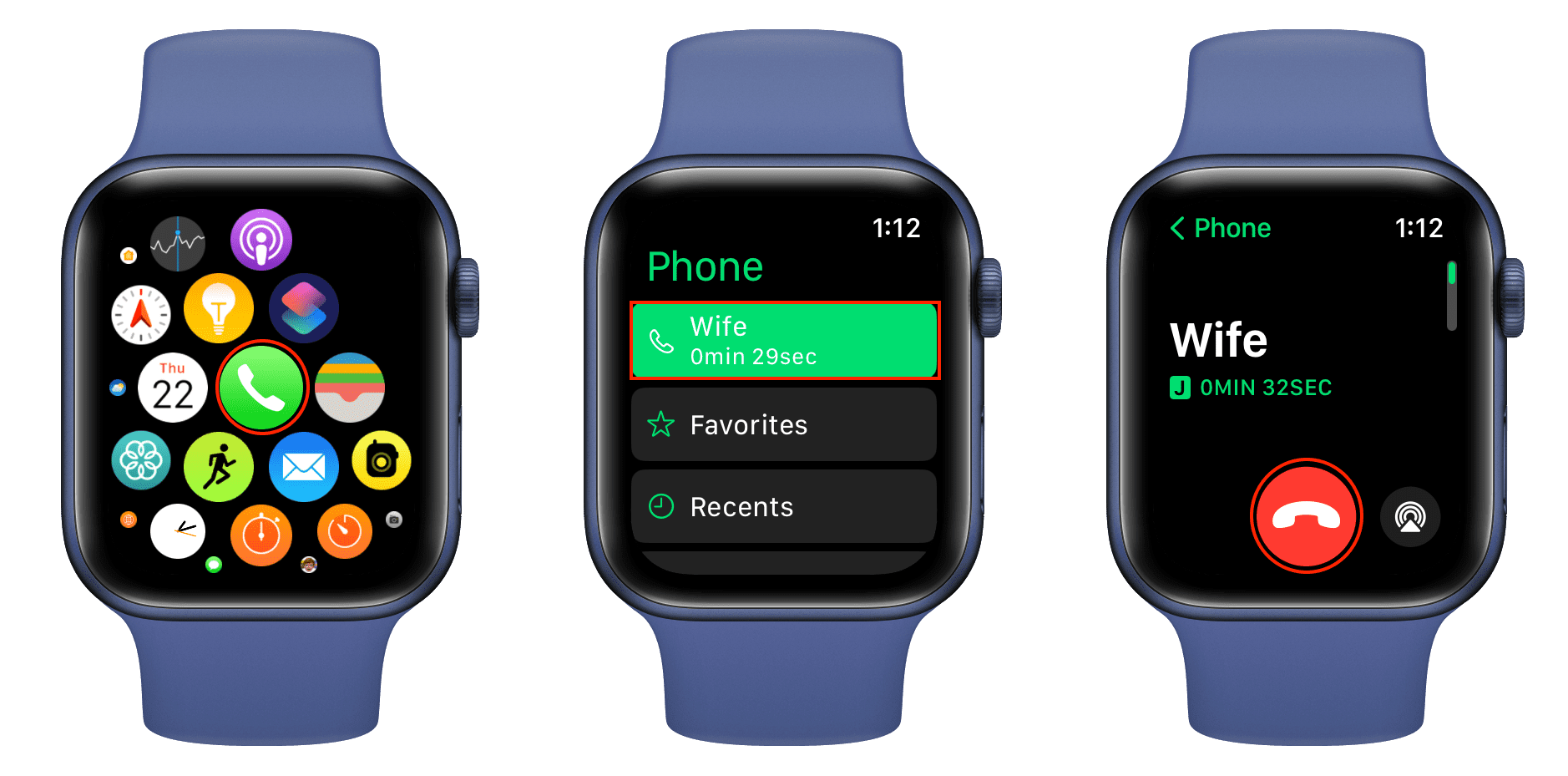 Mettre fin à l'appel iPhone à l'aide de votre Apple Watch