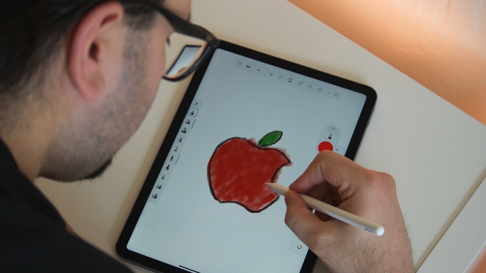 Dessiner avec Apple Pencil 2 sur iPad Air 5