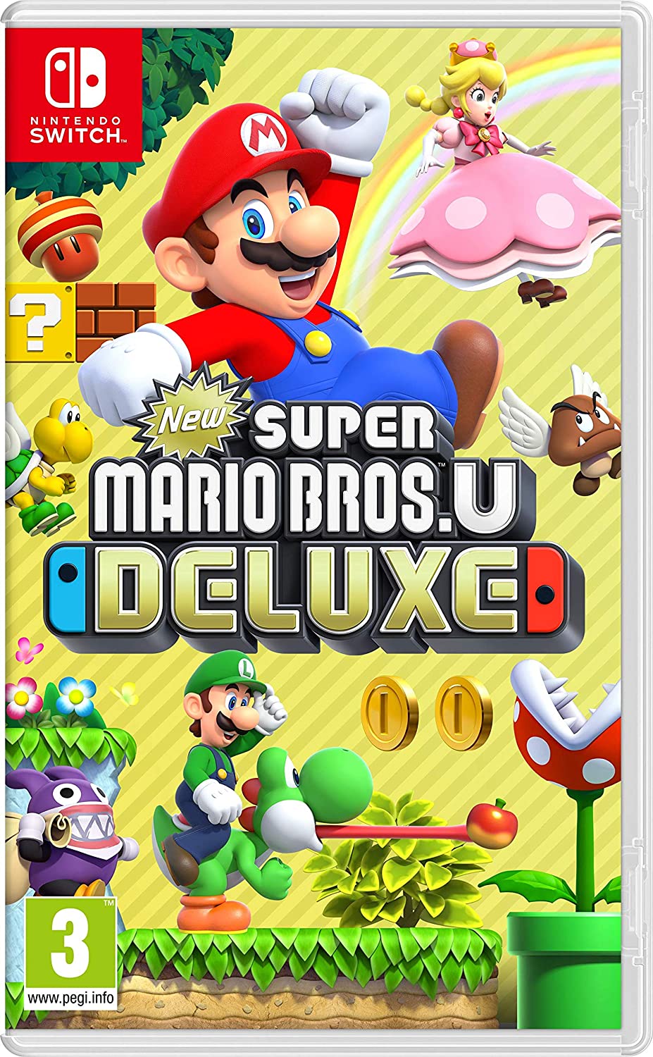 Couverture de New Super Mario Bros. U Deluxe pour Nintendo Switch.