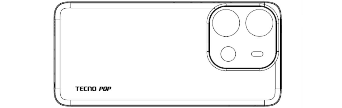 Le schéma du Tecno Pop 7 par la FCC montre ce que devrait être une double caméra de base et un lecteur FP