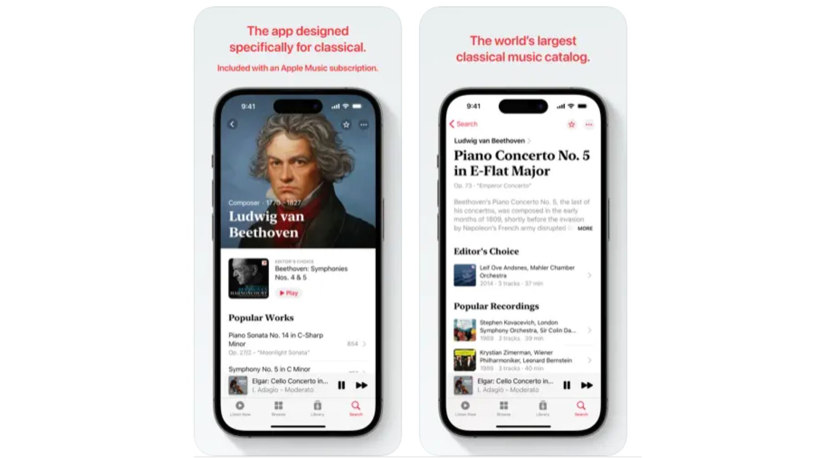 Captures d'écran d'Apple Music