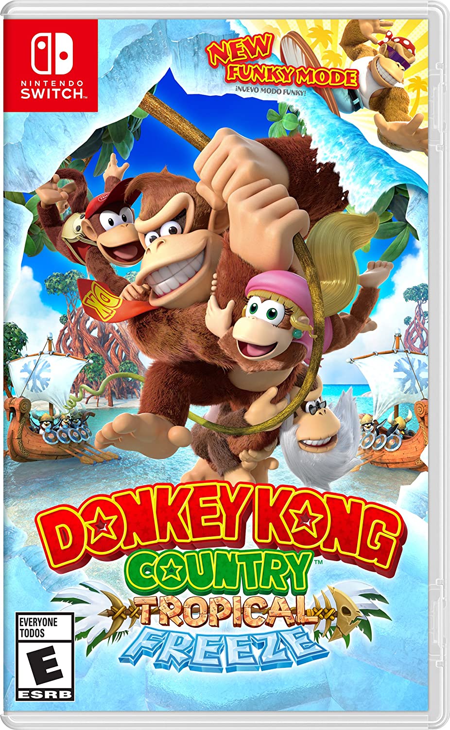 Illustration pour Donkey Kong Country Tropical Freeze pour Nintendo Switch.