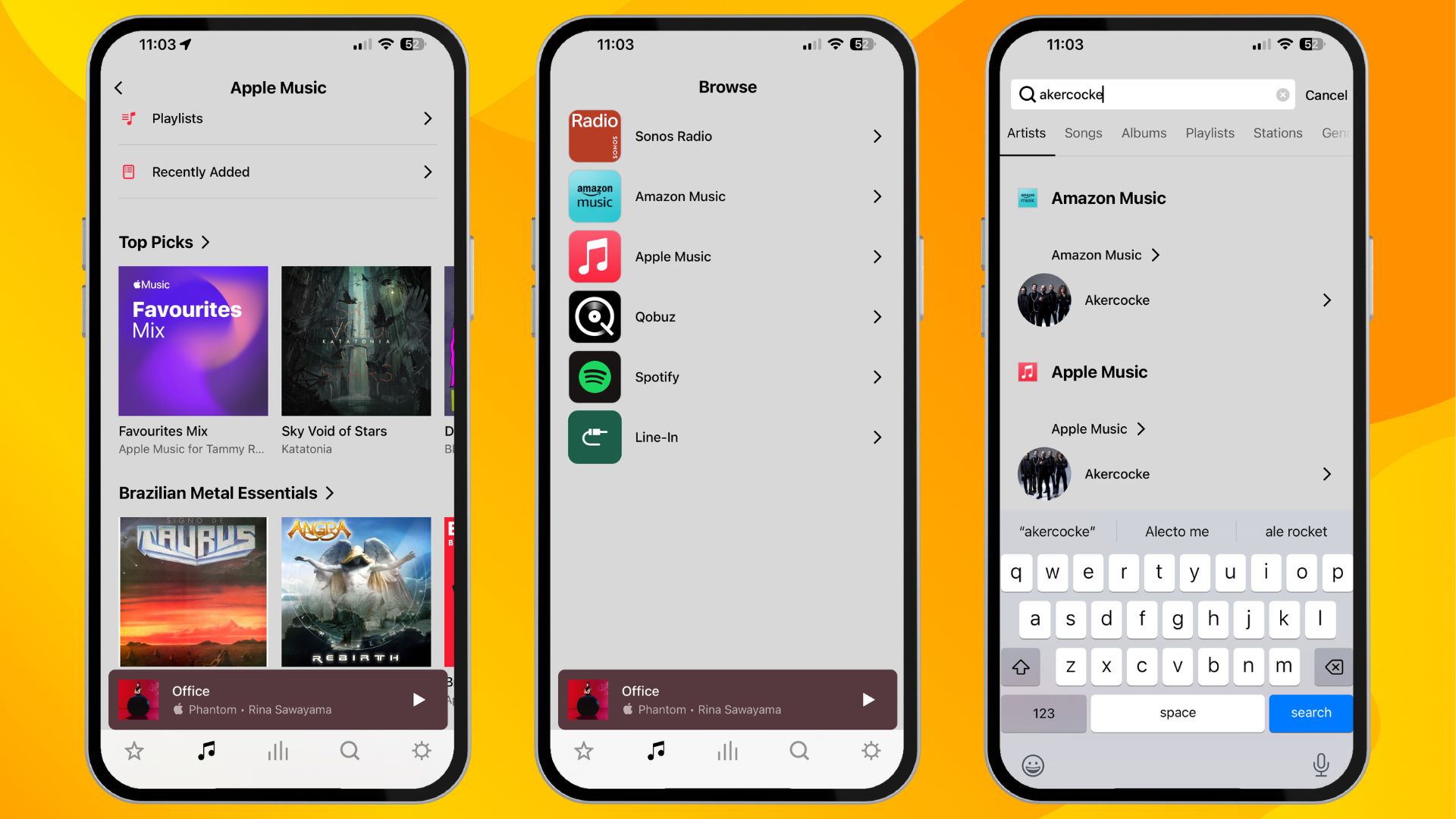Sonos App screenshots