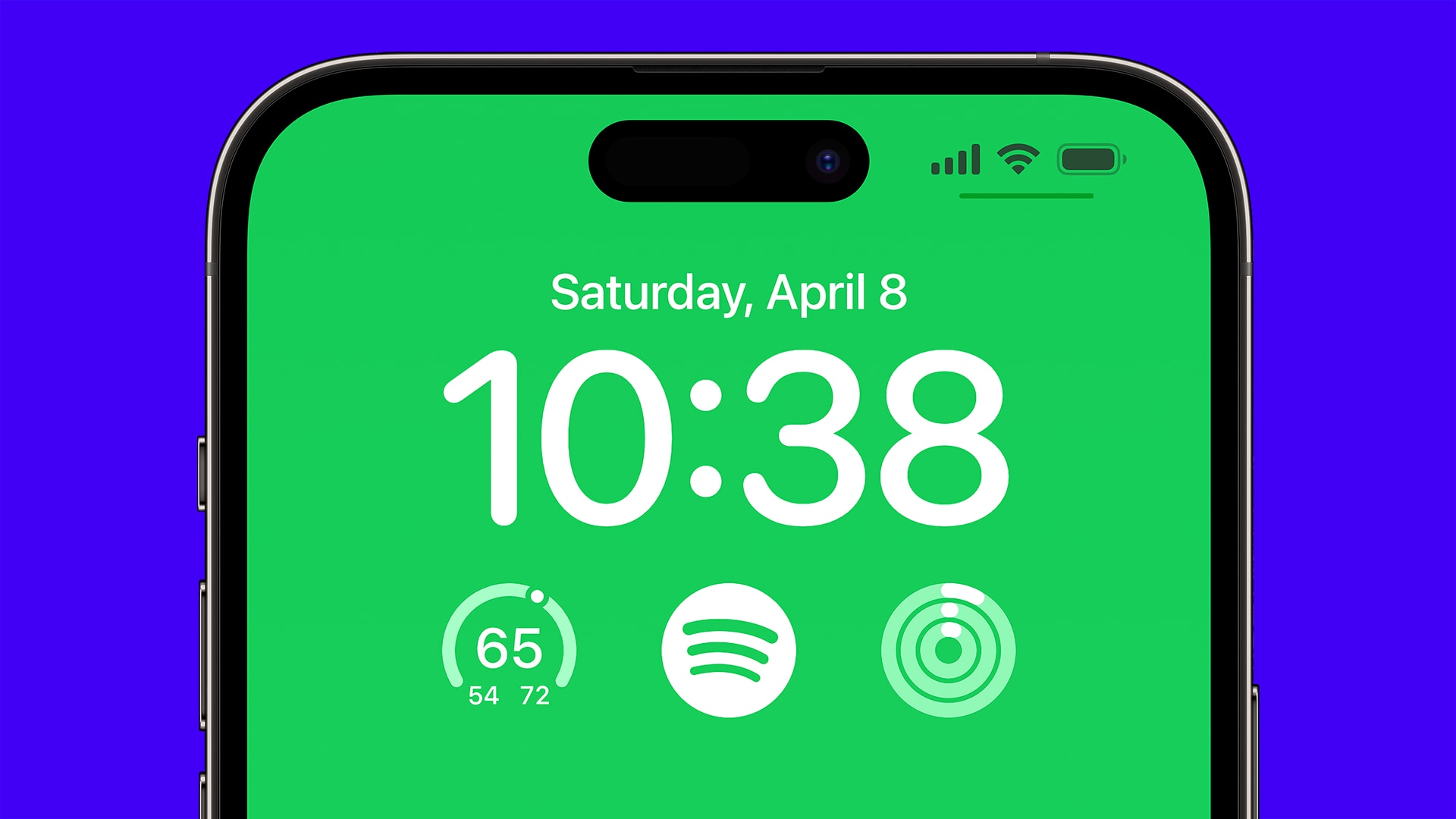 Un widget Spotify sur l'écran de verrouillage de l'iPhone