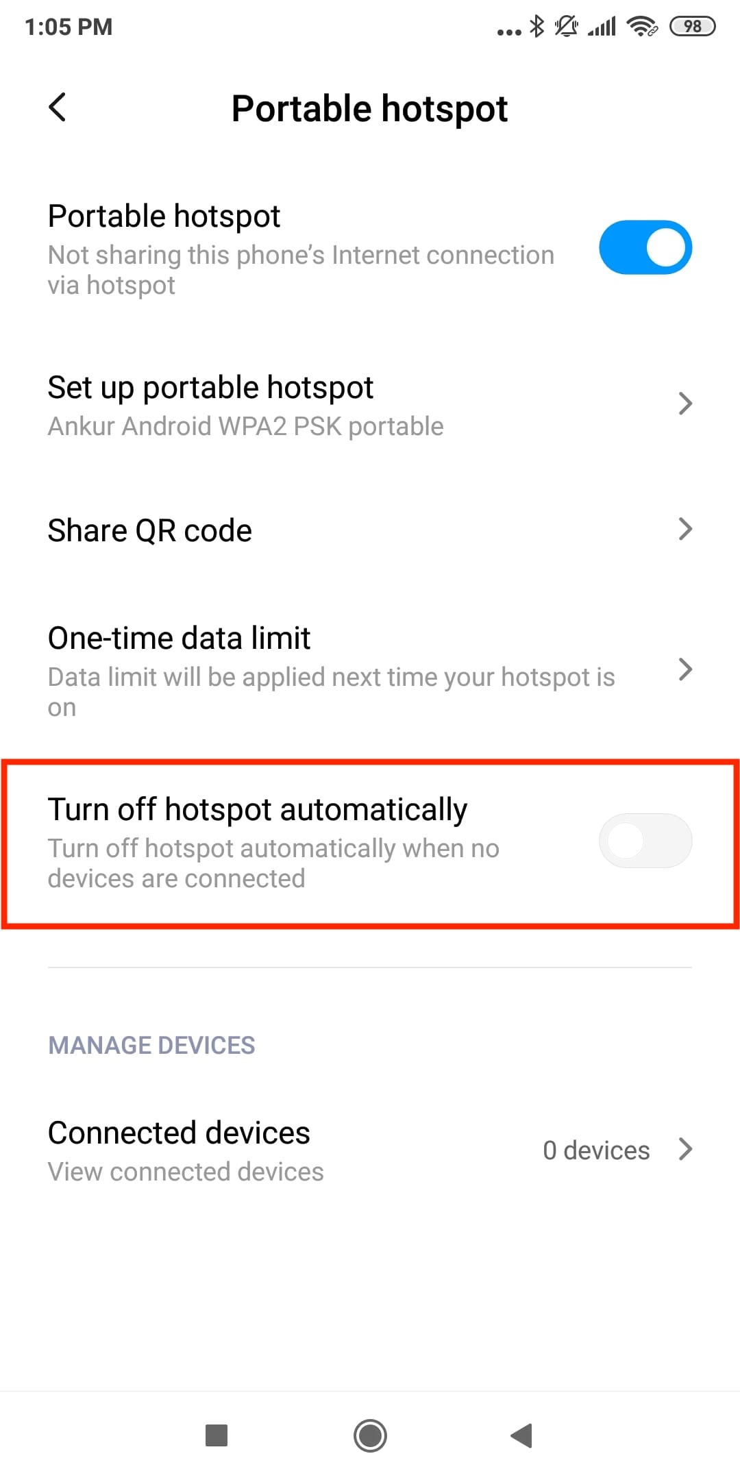 Empêcher le téléphone Android de désactiver automatiquement le point d'accès