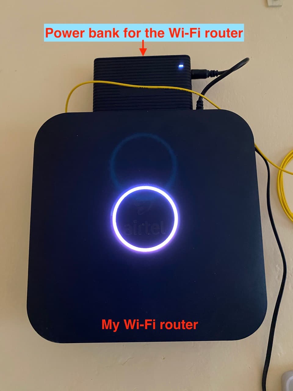 Routeur Wi-Fi avec banque d'alimentation connectée