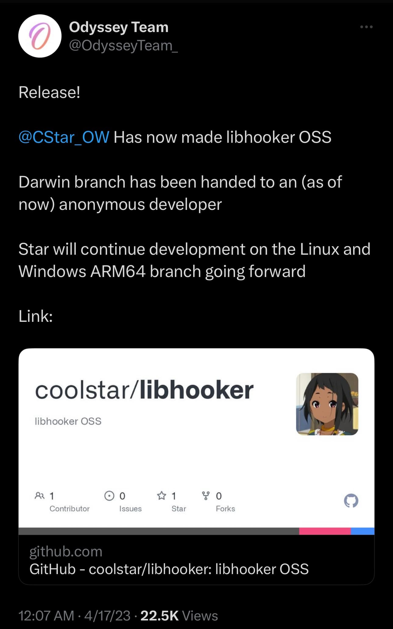 CoolStar open source libhooker.