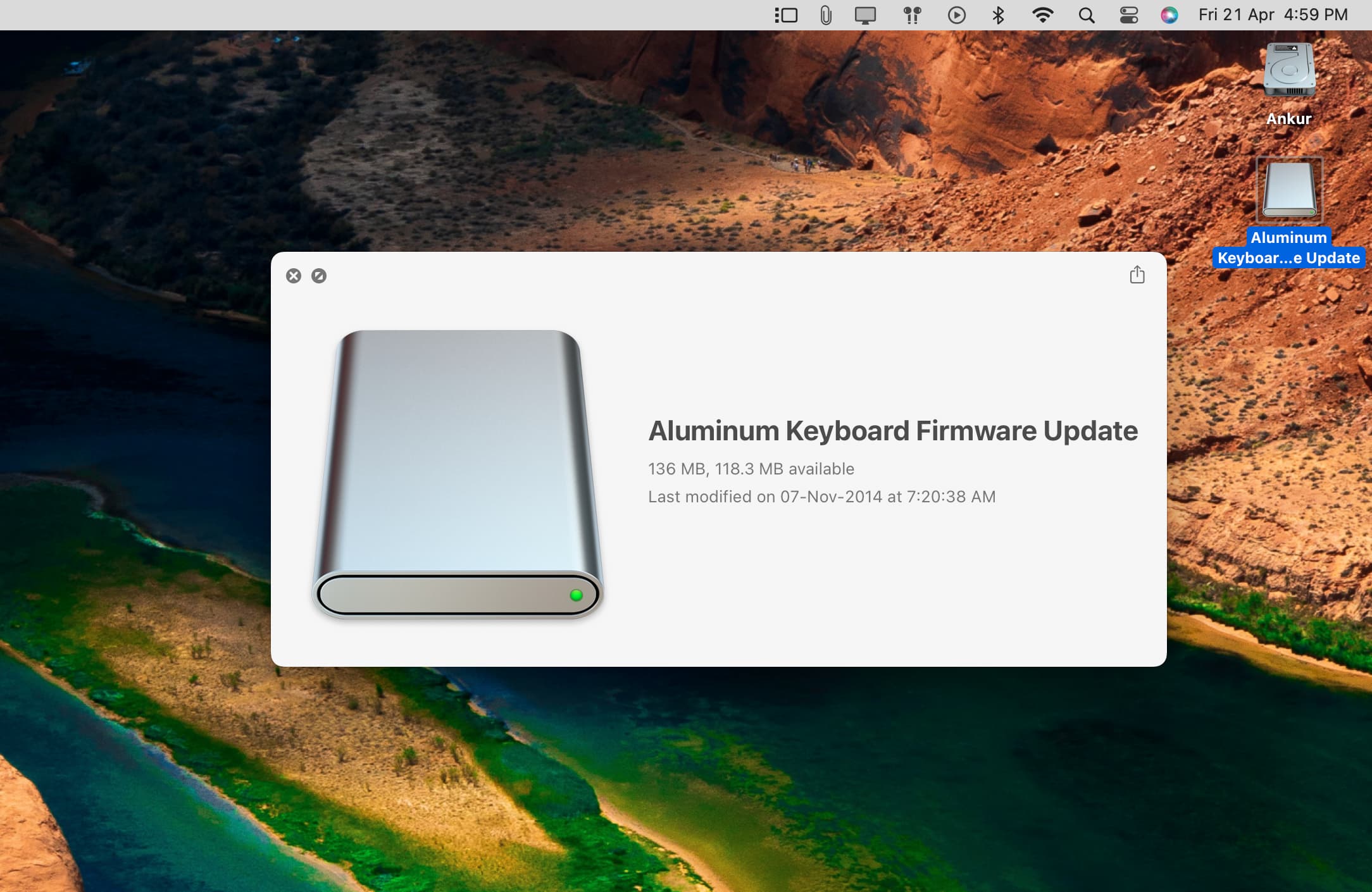 Mise à jour du micrologiciel du clavier en aluminium sur Mac
