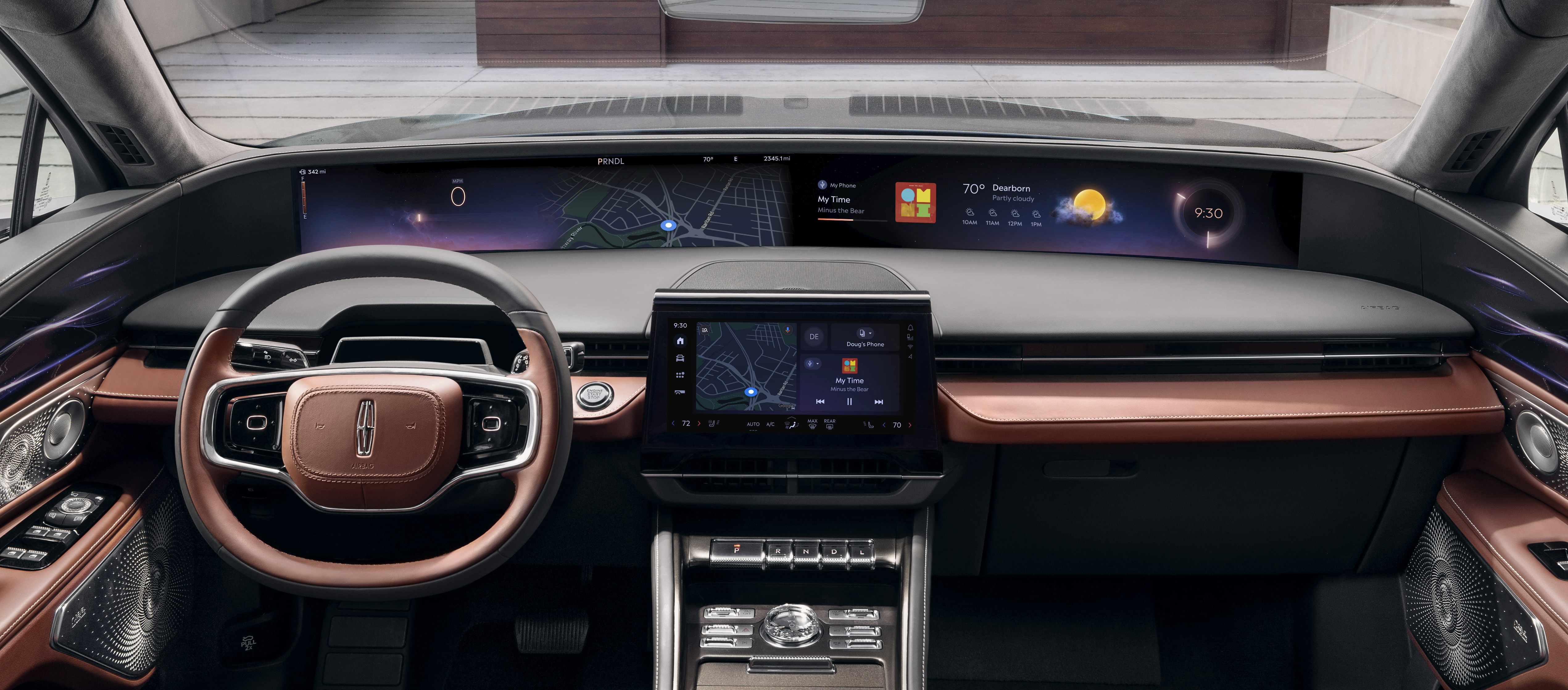 Le tableau de bord du Lincoln Nautilus 2024 ressemble énormément au CarPlay nouvelle génération d'Apple