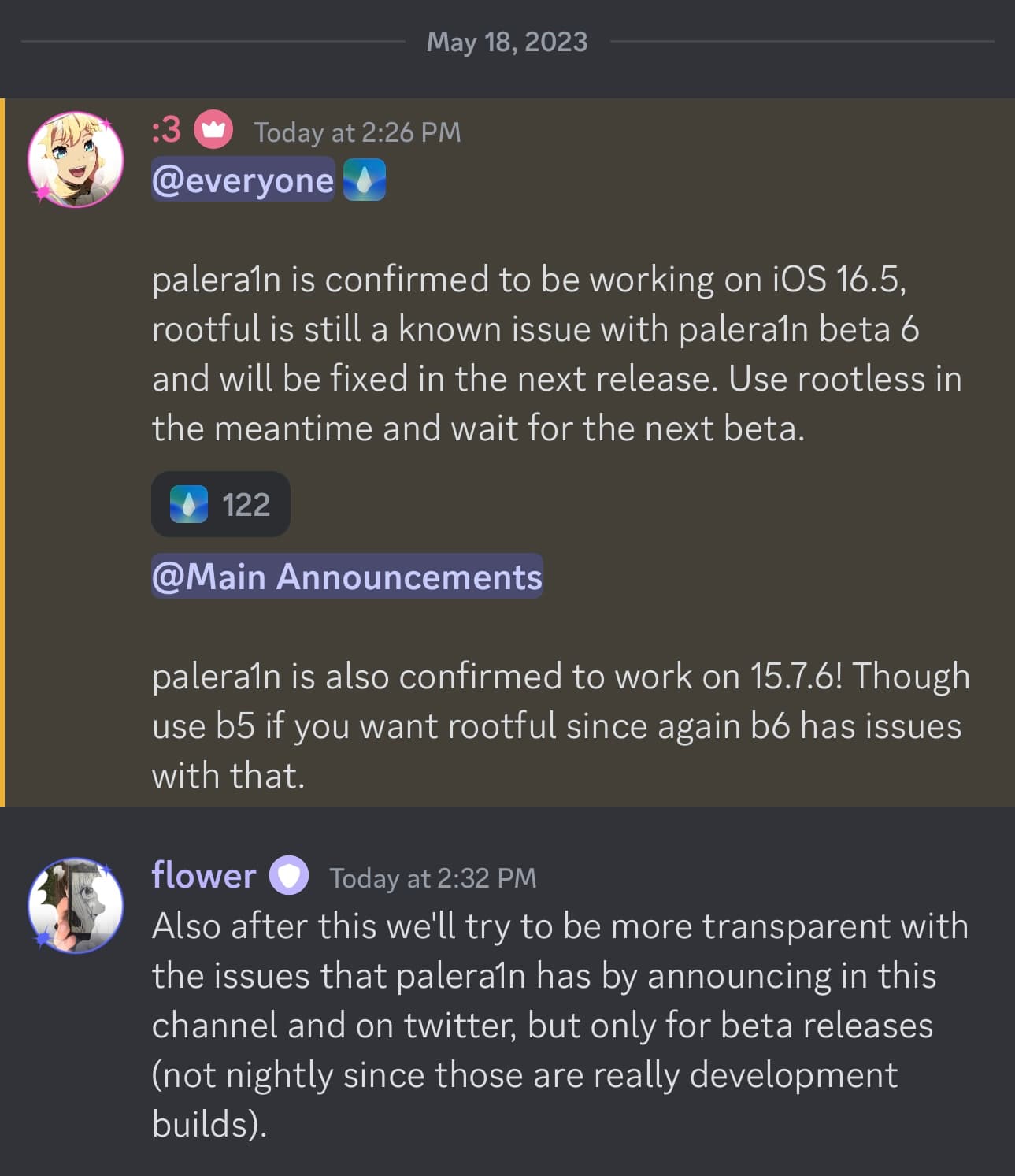 Les membres de l'équipe Palera1n-c confirment que le jailbreak fonctionne sur iOS 16.5.