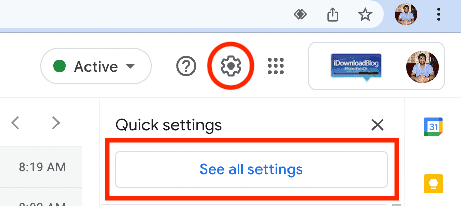 See all settings in Gmail web