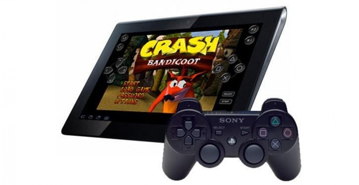 Sony Tablet S with a DualShock controller