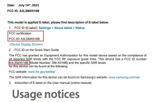 Samsung Galaxy Tab S9 FE Global variant certified on FCC