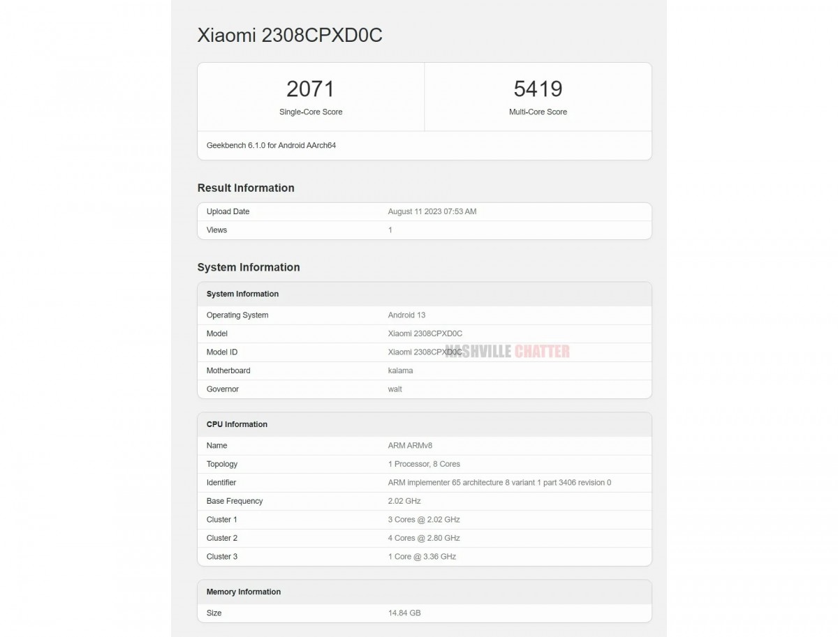 Xiaomi Mix Fold 3 passes through Geekbench with overclocked Snapdragon 8 Gen 2