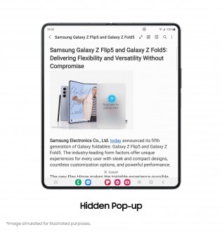 Hiden pop-up and pop-up view to multi window