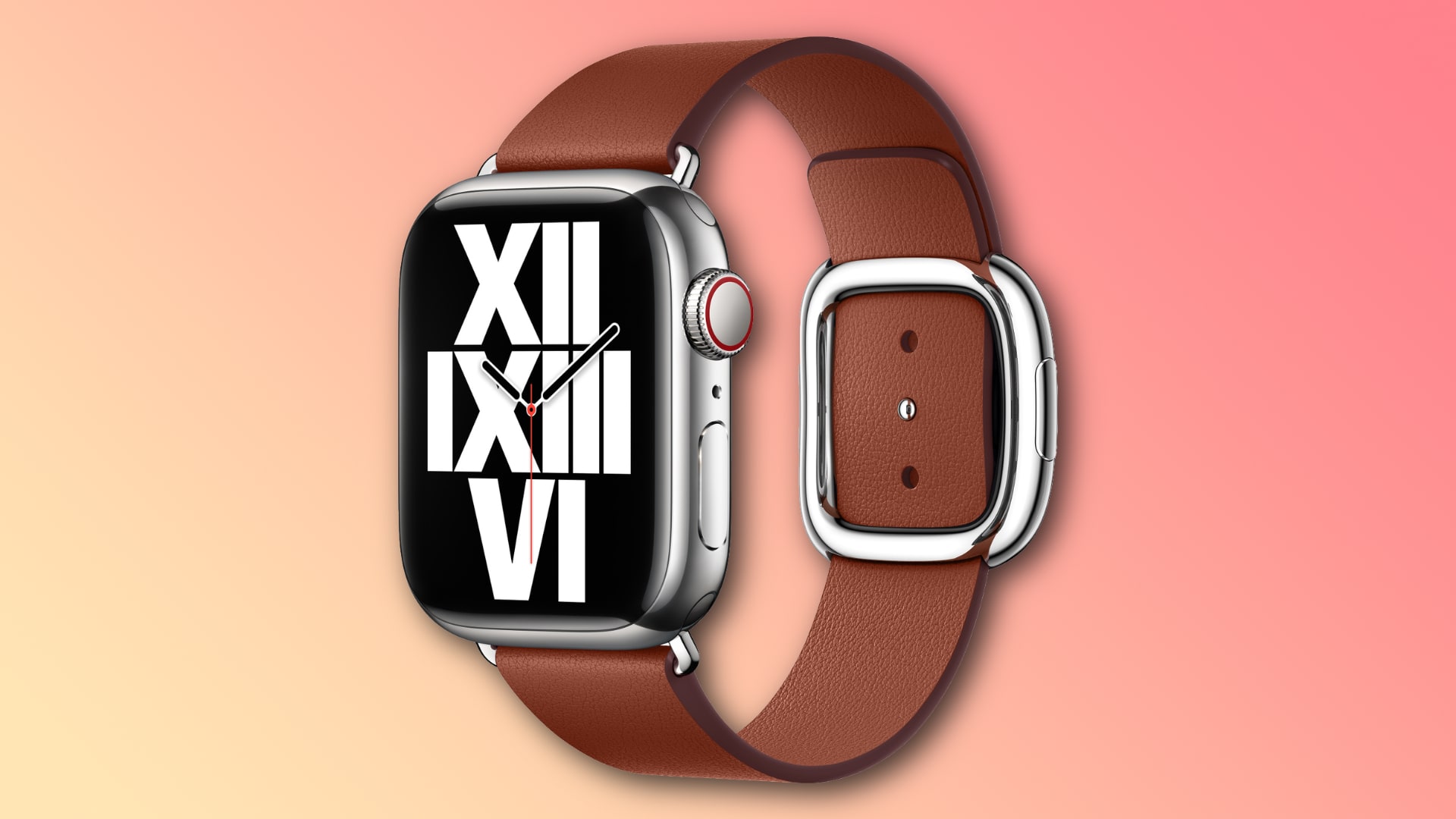 Apple Watch with Modern Buckle leather band