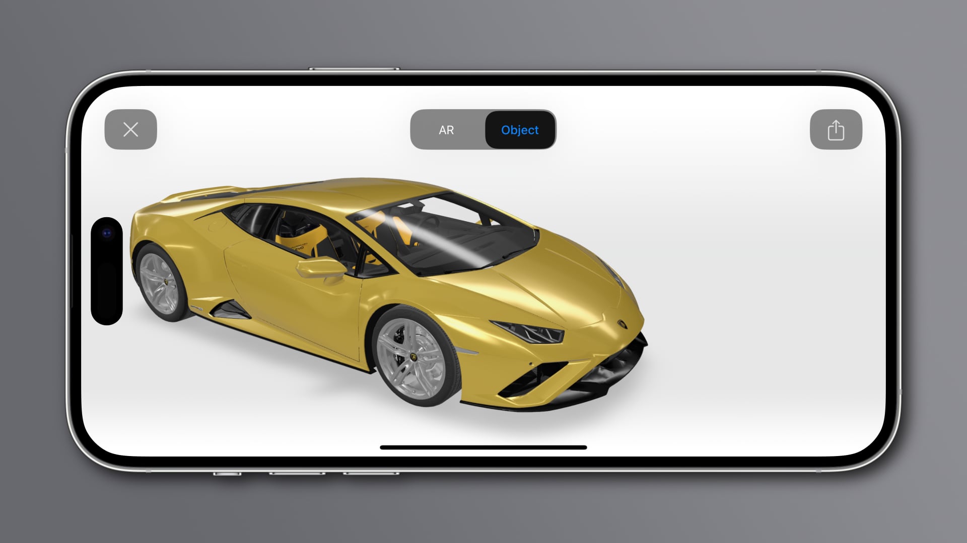 Quick Look preview of a 3D object on iPhone 