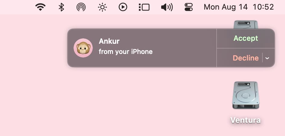 Call from your iPhone on Mac