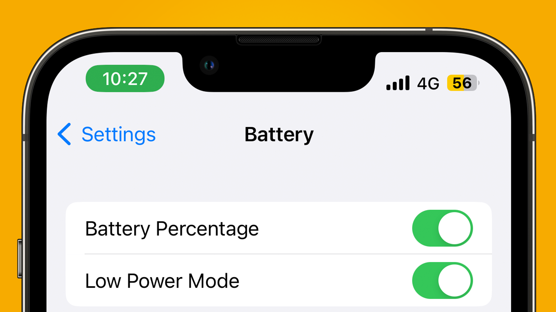 iPhone 13 battery settings