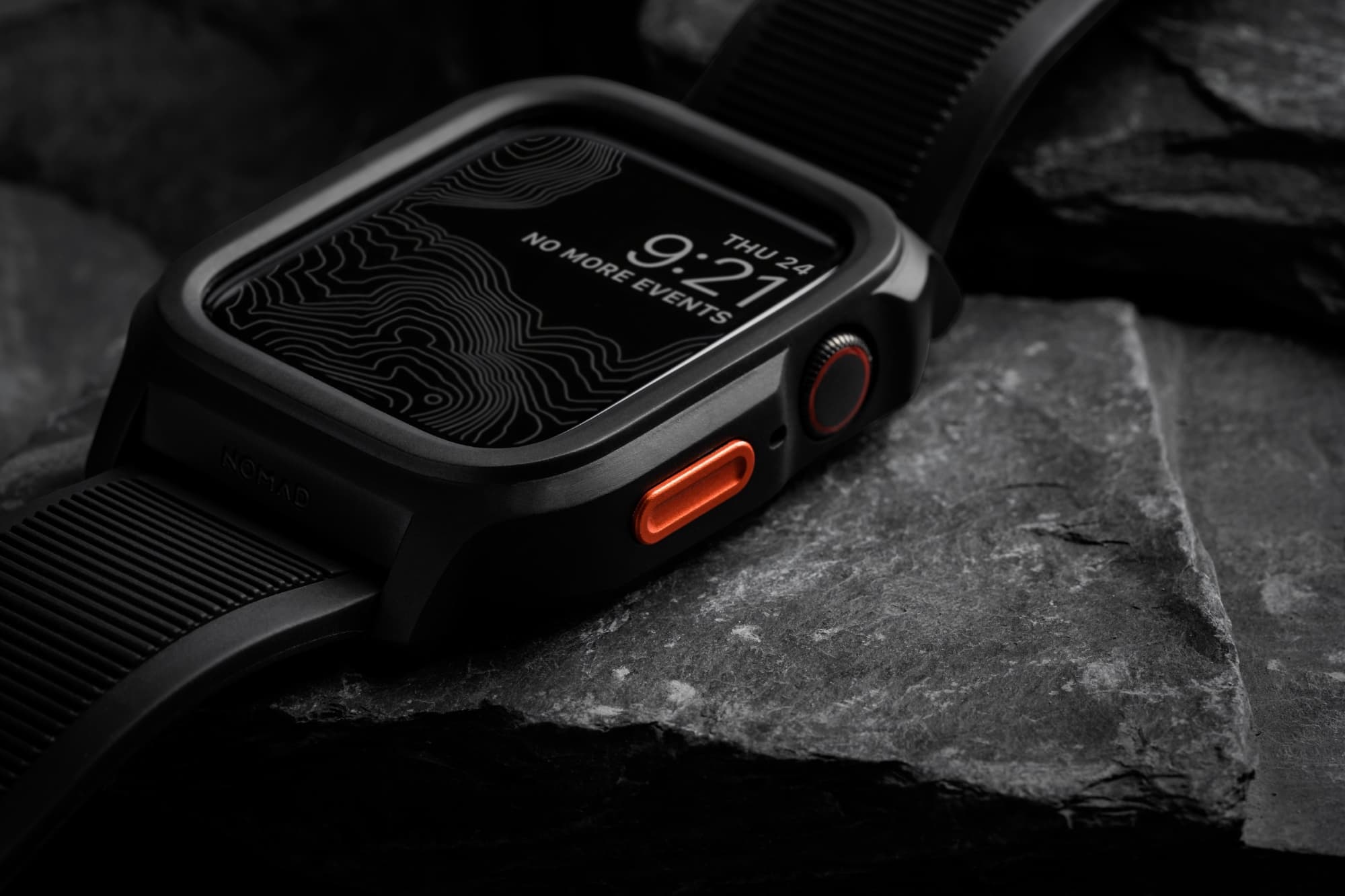 Nomad Rugged Apple Watch case closeup.