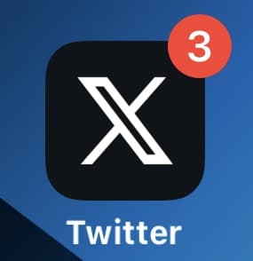 X app with Twitter label.