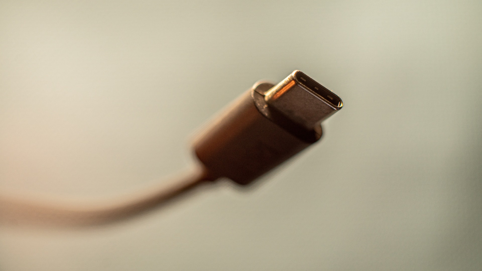 Closeup of a Thunderbolt/USB4 male socket