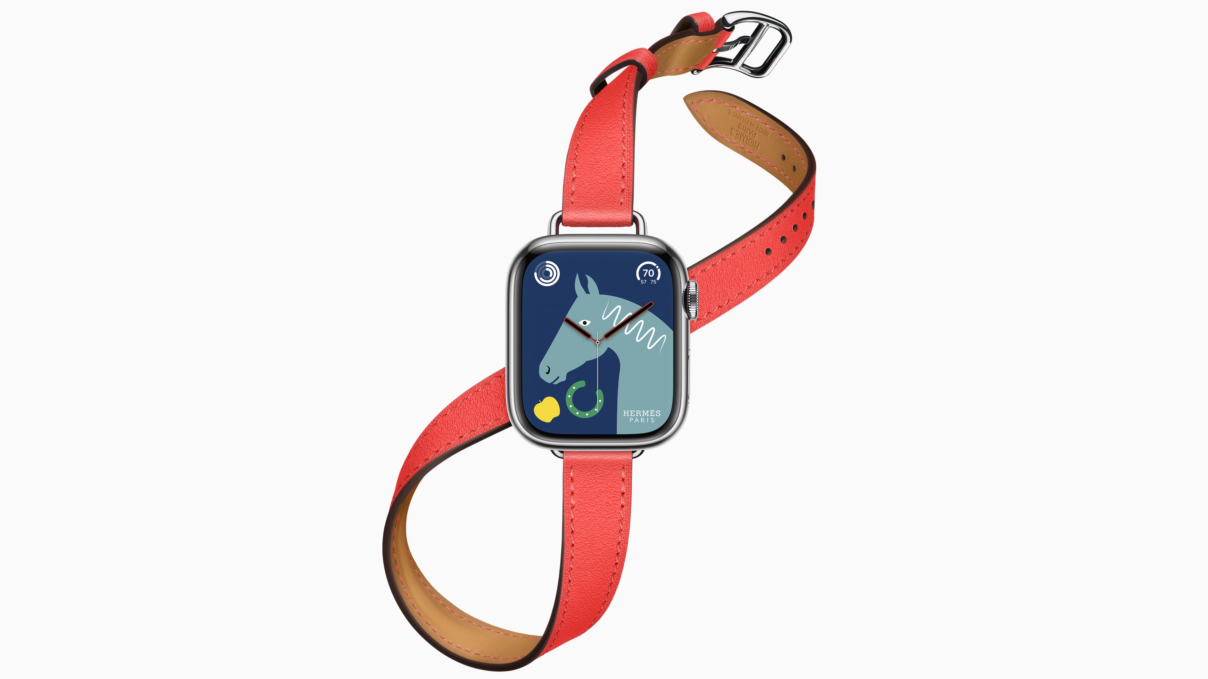 Apple Watch Series 8 with a Hermès leather band