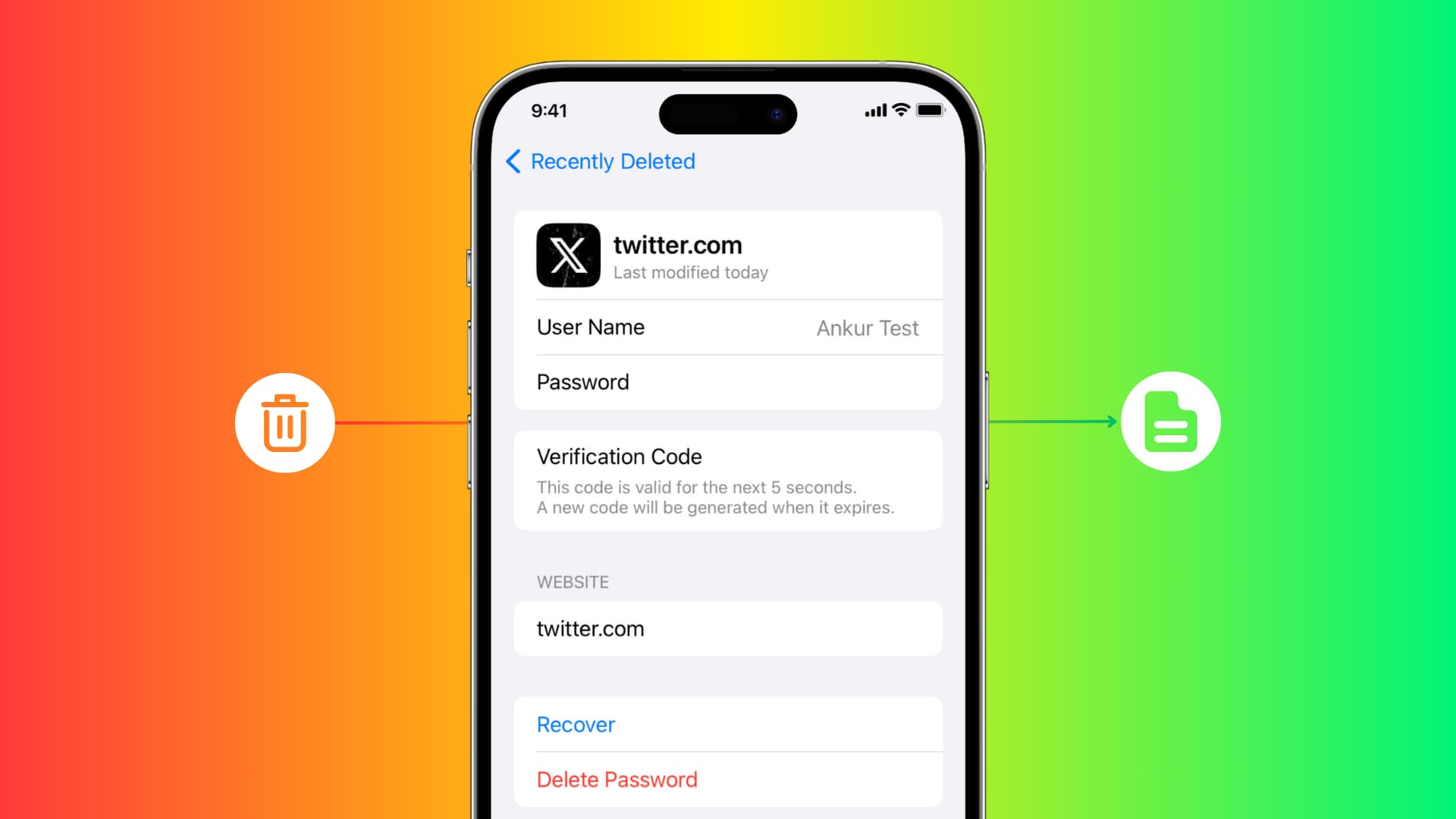 Recover Recently Deleted iCloud Keychain Password on iPhone