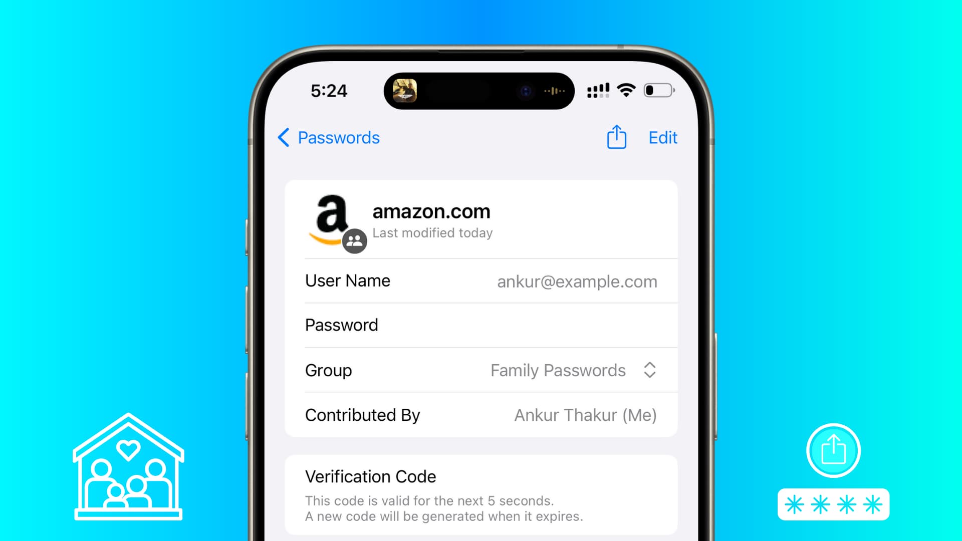 Share iCloud Keychain password with Family members from your iPhone