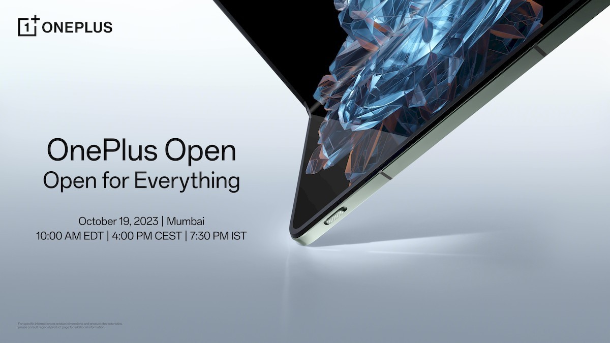 The OnePlus Open will be unveiled on October 19
