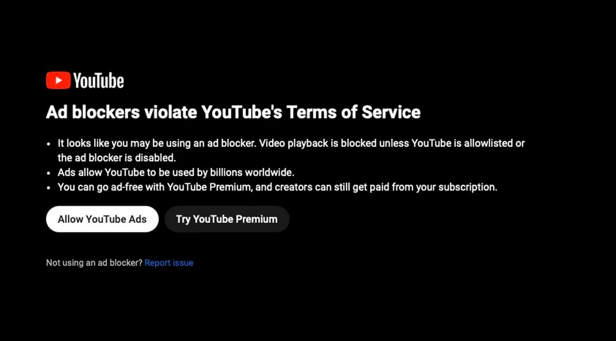 Le blocage des bloqueurs de publicités par YouTube n'est plus une « petite expérience »